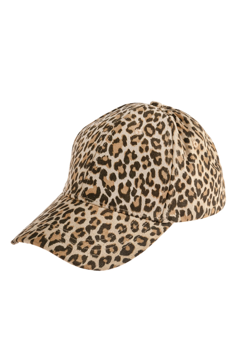Brown Leopard Skin Printed Cap - Pack of 6