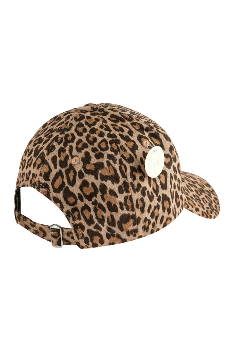 Brown Leopard Skin Printed Cap - Pack of 6