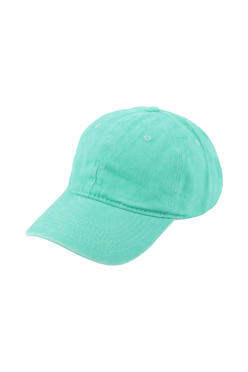 Acid Washed Baseball Cap Light Green - Pack of 6