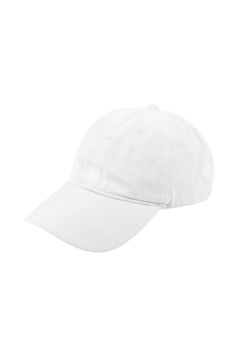 Acid Washed Baseball Cap White - Pack of 6