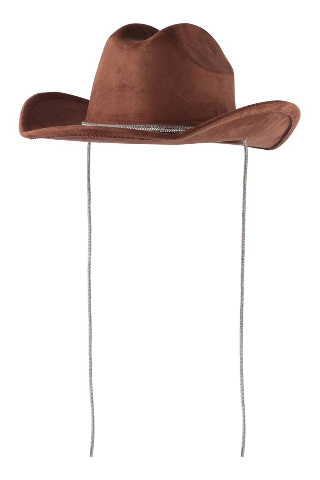 Fedora Fashion Brim Hat with Glitter Rhinestone Lace Brown - Pack of 6