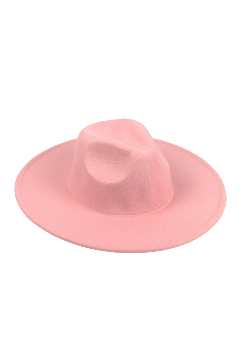 Felt Fedora Fashion Brim Hat Pink - Pack of 6