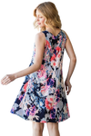 Plus Size Multi Color Floral Print Mini Dress Navy Multi - Pack of 6