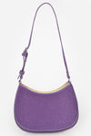 wholesale 7195 Purple Rhinestones Shoulder Bag - Pack of 3 - Pack of 3 for Sale