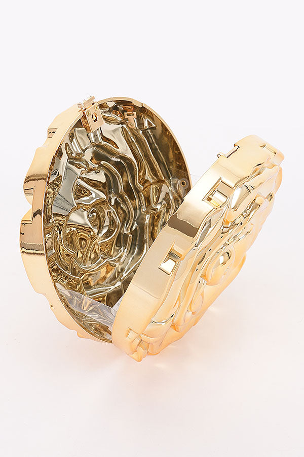 Silver Metallic Acrylic Clutch Bag