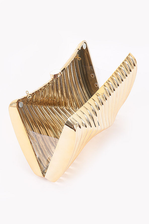 Silver Metallic Acrylic Clutch Bag