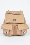 Light Beige Pyramid Shape Tassel Wristlet Leather Bag - Pack of 6
