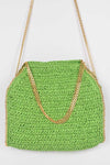 Checked Pattern Top Fringe Pattern Strap Bag Multicolor - Pack of 6
