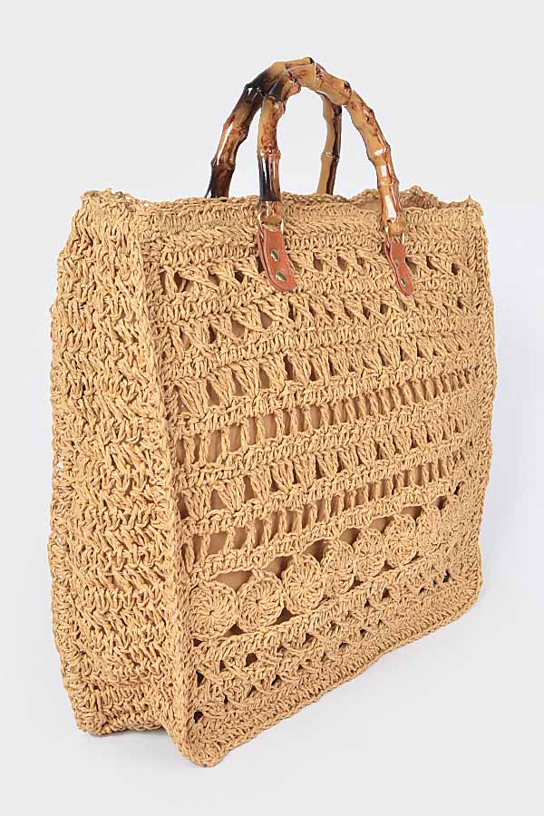 6211 Ivory Bamboo Tote Bag - Pack of 3