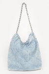 Star Print Beach Tote Bag with Zipper Closure & Inner Pocket - Pack of 6