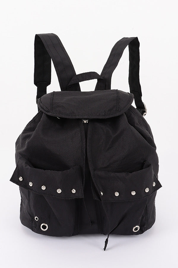 Black Nylon Cargo Backpack