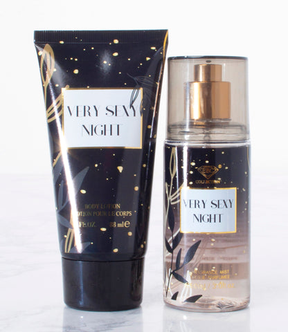 VERY SEXY NIGHT BODY LOTION & BODY SPRAY SET - Pack Of 4