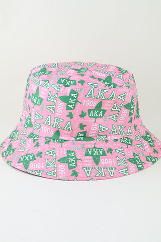 Check Flower Print Fashion Bucket Hat Orange - Pack of 6