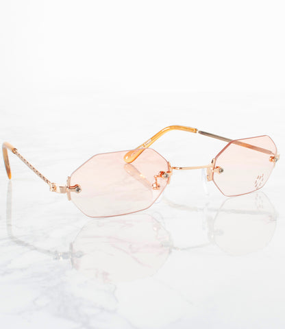 Single Color Sunglasses - M21233SD-ORANGE- Pack of 6 - $4/piece