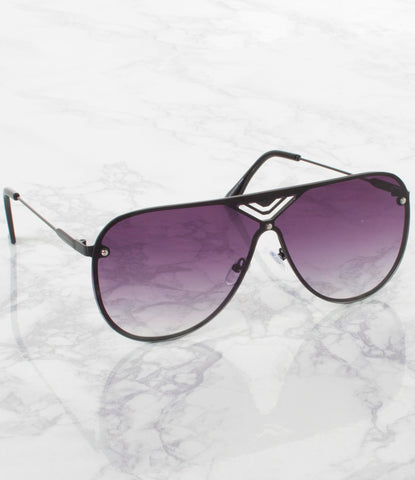 Single Color Sunglasses - M19132AP-BROWN- Pack of 6 - $4/piece