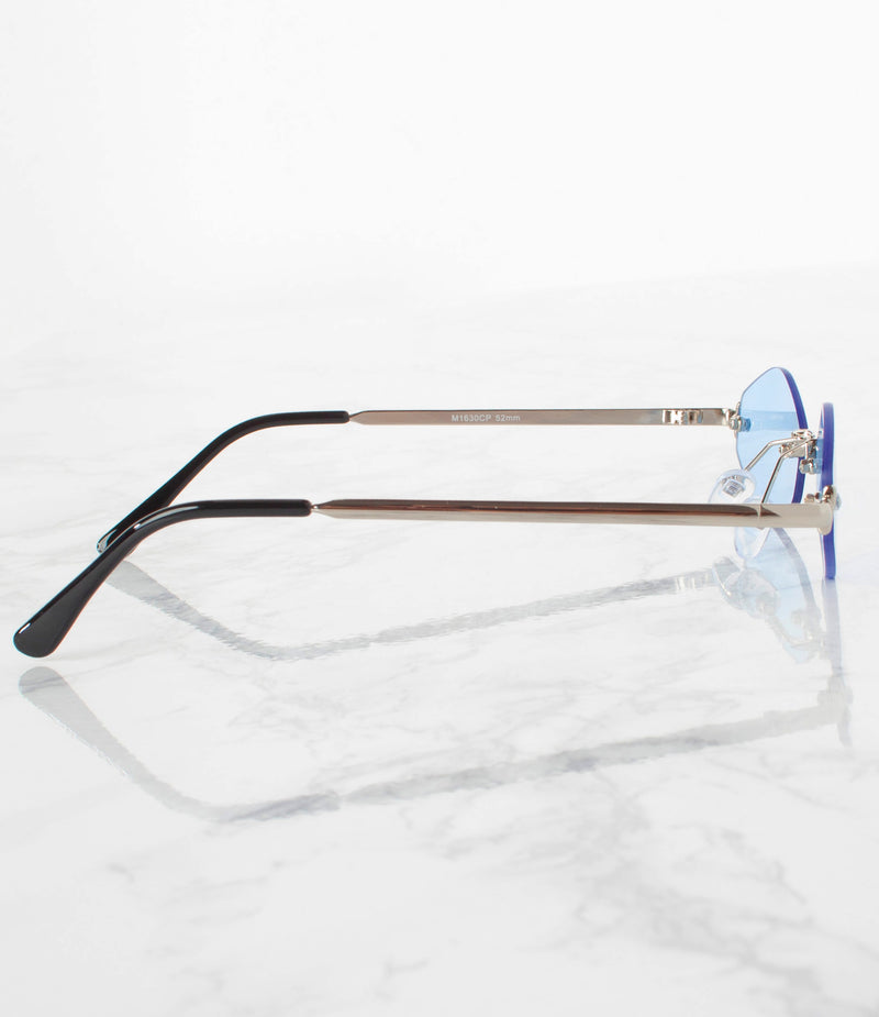 Single Color Sunglasses - M1630CP-BLUE - Pack of 6 - $3.50/piece