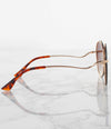 Single Color Sunglasses - M19132AP-BROWN- Pack of 6 - $4/piece