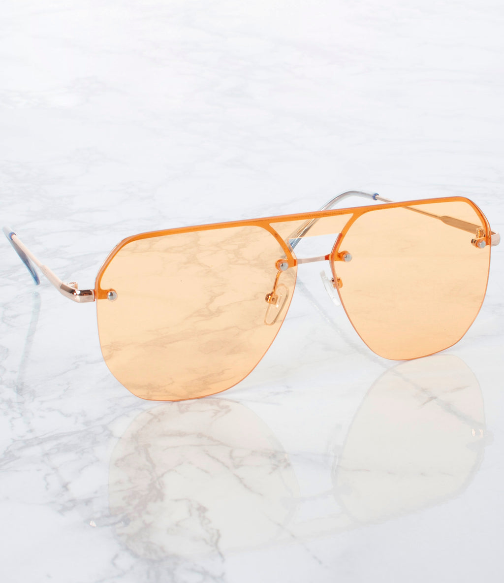 Single Color Sunglasses - M19159SD/CP-ORANGE - Pack of 6 - $4/piece