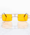 Single Color Sunglasses - M21233SD-ORANGE- Pack of 6 - $4/piece