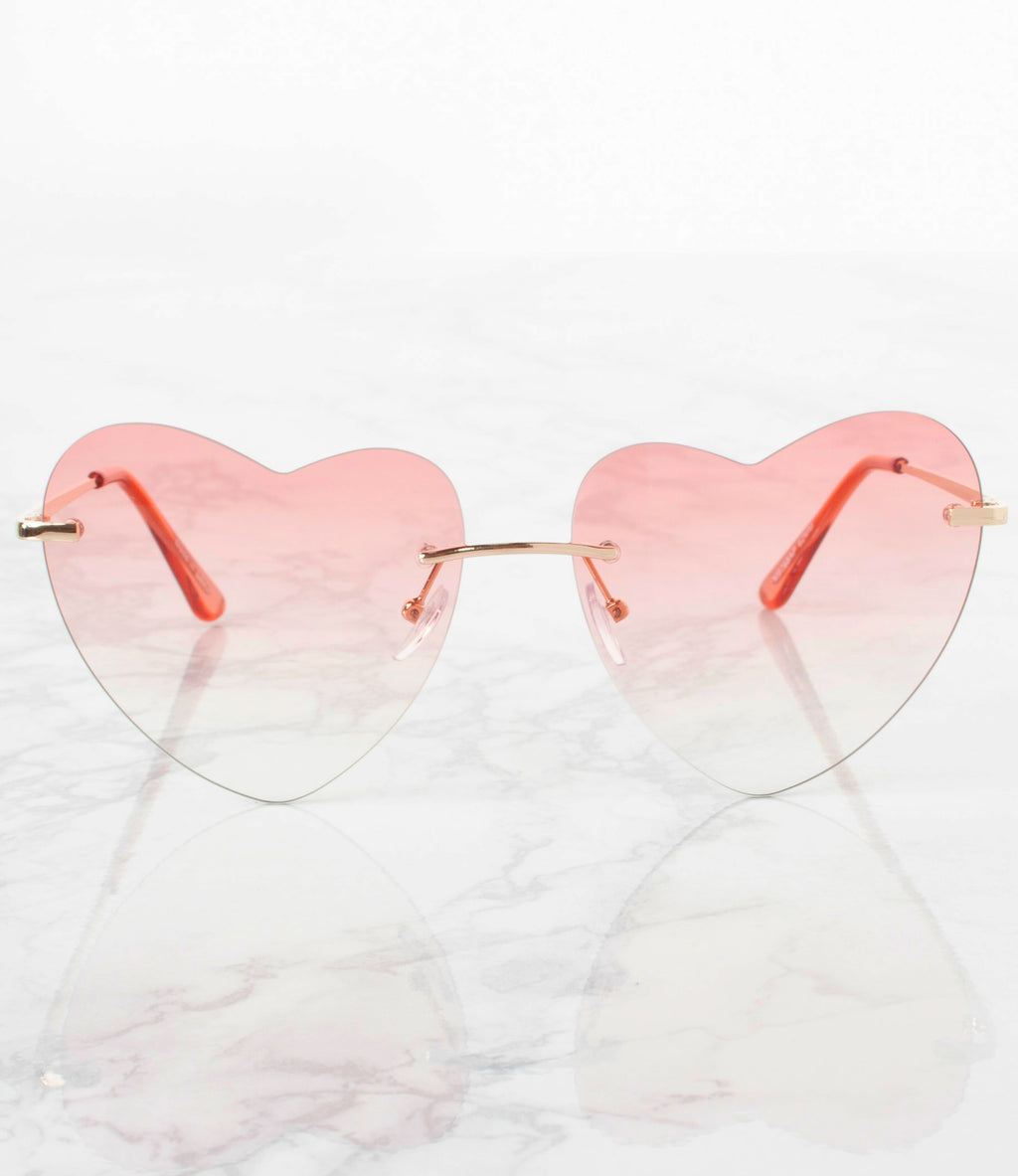 Single Color Sunglasses - M9768AP-CLEAR-TO-PINK - Pack of 6 - $4.25/piece