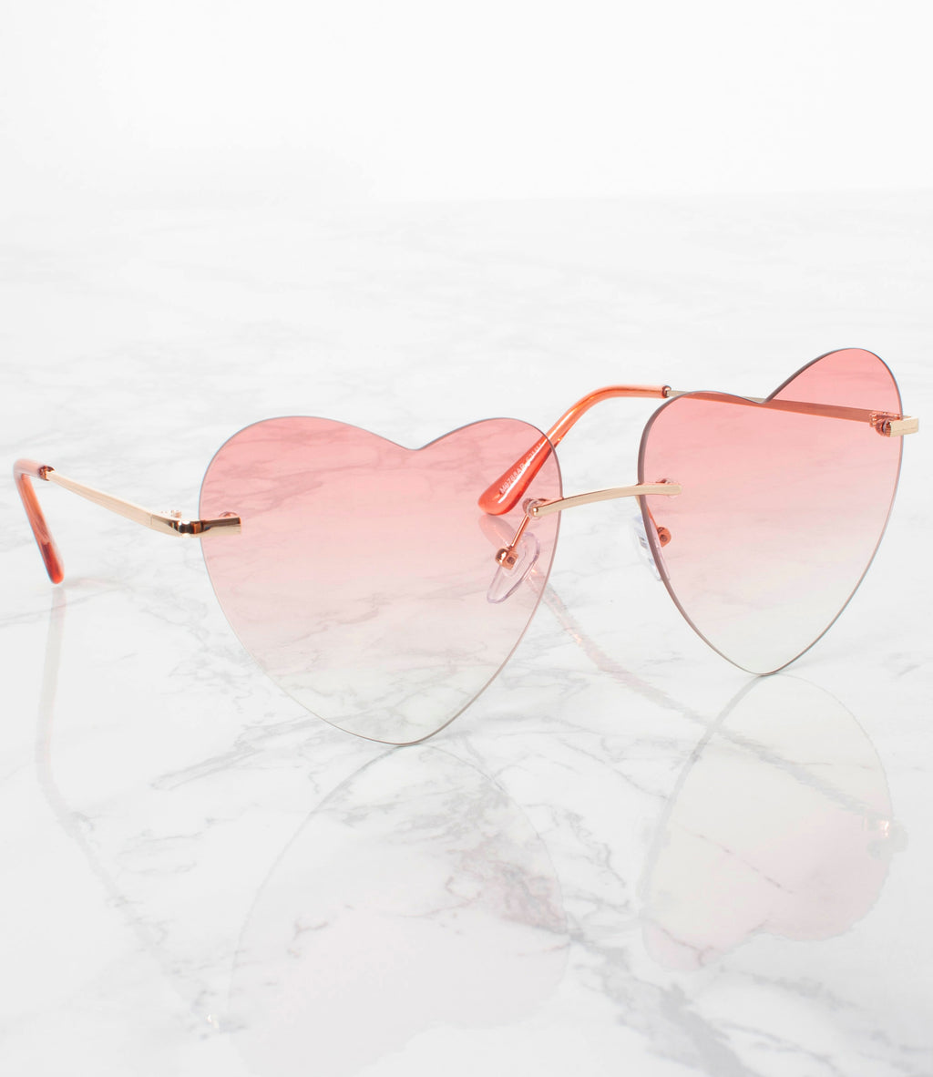 Single Color Sunglasses - M9768AP-CLEAR-TO-PINK - Pack of 6 - $4.25/piece