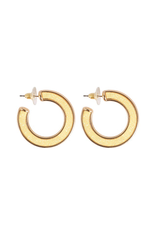 Gold Bar Glitter Faceted Dangle Hook Earrings - Pack of 6