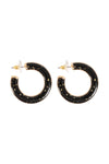 Flower Pattern Filigree Teardrop Shape Hook Earrings Gold - Pack of 6