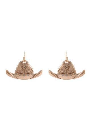 Round Leaf Pattern Fili Fish Hook Earrings Gold - Pack of 6