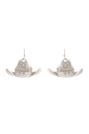 Round Leaf Pattern Fili Fish Hook Earrings Gold - Pack of 6