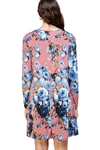 Plus Size Criss Cross Cut Out Painterly Floral Dress Mauve Multi - Pack of 6