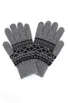 Argyle Knit Smart Touch Gloves Teal - Pack of 6