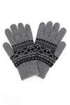 Aztec Knit Smart Touch Gloves Lime - Pack of 6