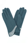 Argyle Knit Smart Touch Gloves Green - Pack of 6