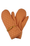 Checkered Button Smart Touch Gloves Taupe - Pack of 6
