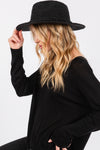 Chenille Pattern Fedora with Braided Band Black - Pack of 6