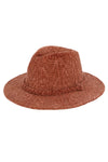 Chenille Pattern Fedora with Braided Band Brown - Pack of 6