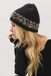Confetti Solid Beanie Black - Pack of 6