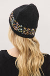 Confetti Solid Beanie Black - Pack of 6