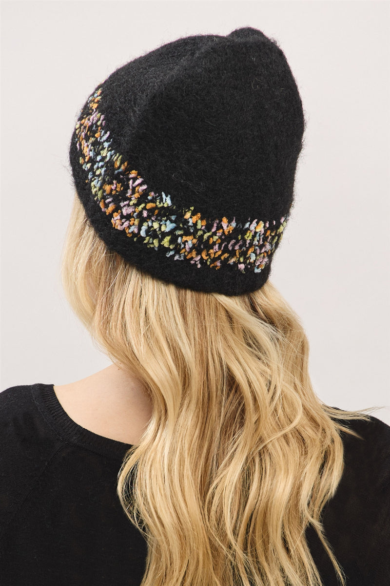 Confetti Solid Beanie Black - Pack of 6