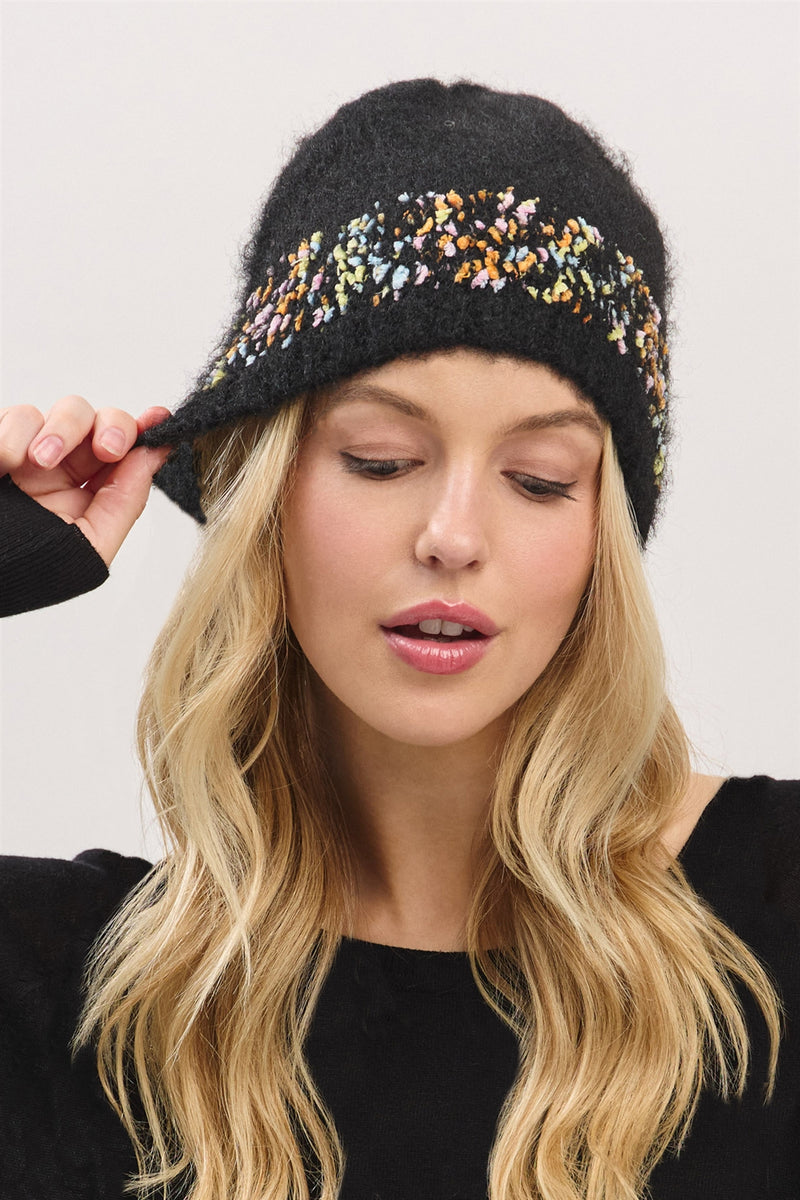 Confetti Solid Beanie Black - Pack of 6