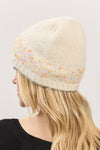 Confetti Solid Beanie Ivory - Pack of 6