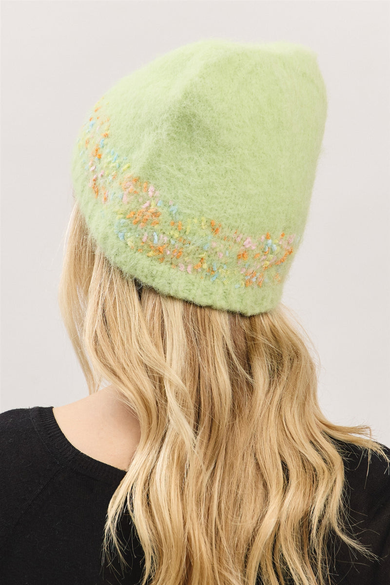 Confetti Solid Beanie Lime - Pack of 6