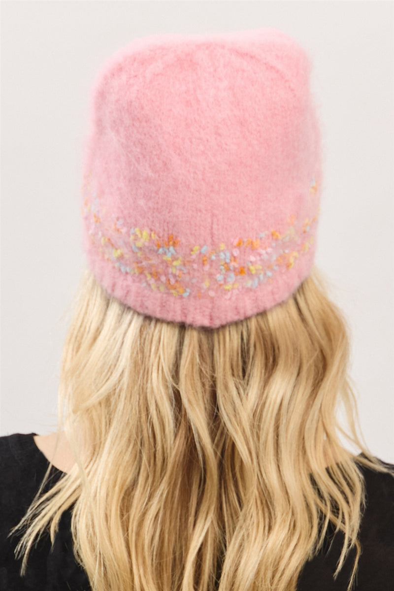 Confetti Solid Beanie Pink - Pack of 6