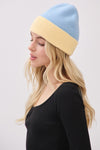 Two Tone Soft Fuzzy Beanie Blue - Pack of 6