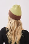 Two Tone Soft Fuzzy Beanie Green - Pack of 6
