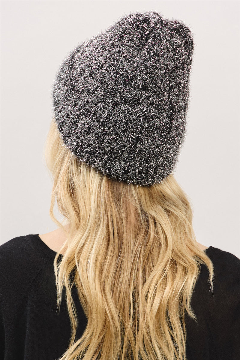 Lurex Beanie Black - Pack of 6