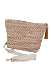 Aztec Pattern Tassel Crossbody Bag Brown - Pack of 6