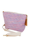 Aztec Pattern Tassel Crossbody Bag Fuchsia - Pack of 6