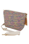 Aztec Pattern Tassel Crossbody Bag Mocha - Pack of 6