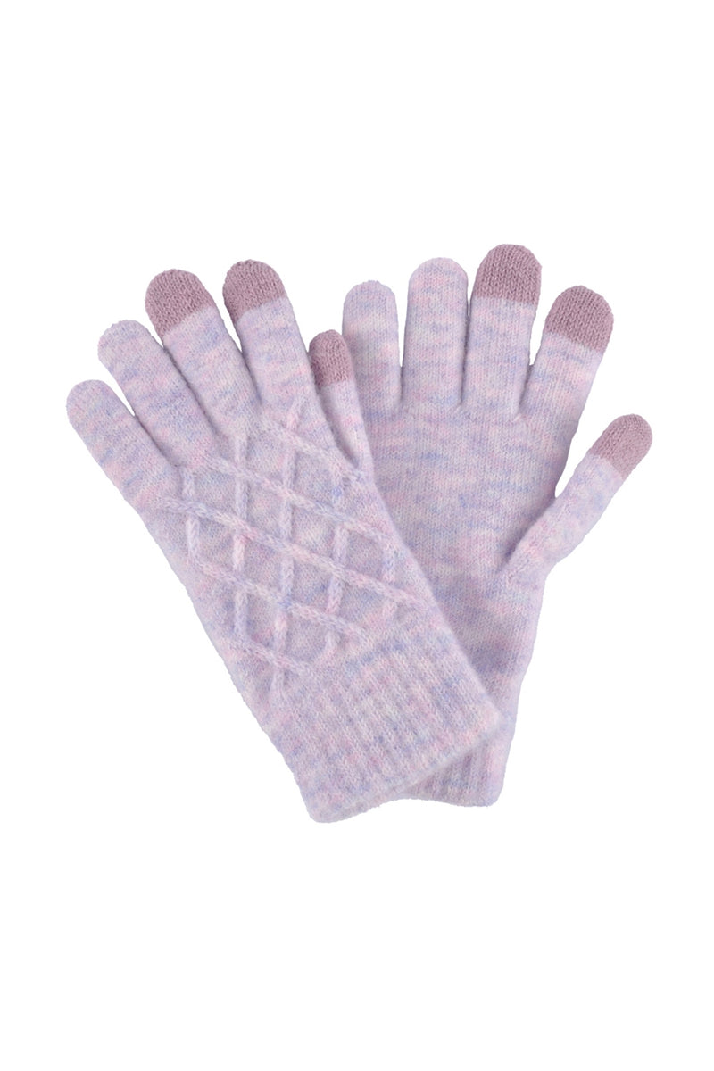 Soft Knit Smart Touch Gloves Purple - Pack of 6
